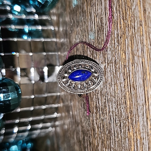New Sterling Silver Lapis lazuli ring Size 6 - Picture 1 of 8